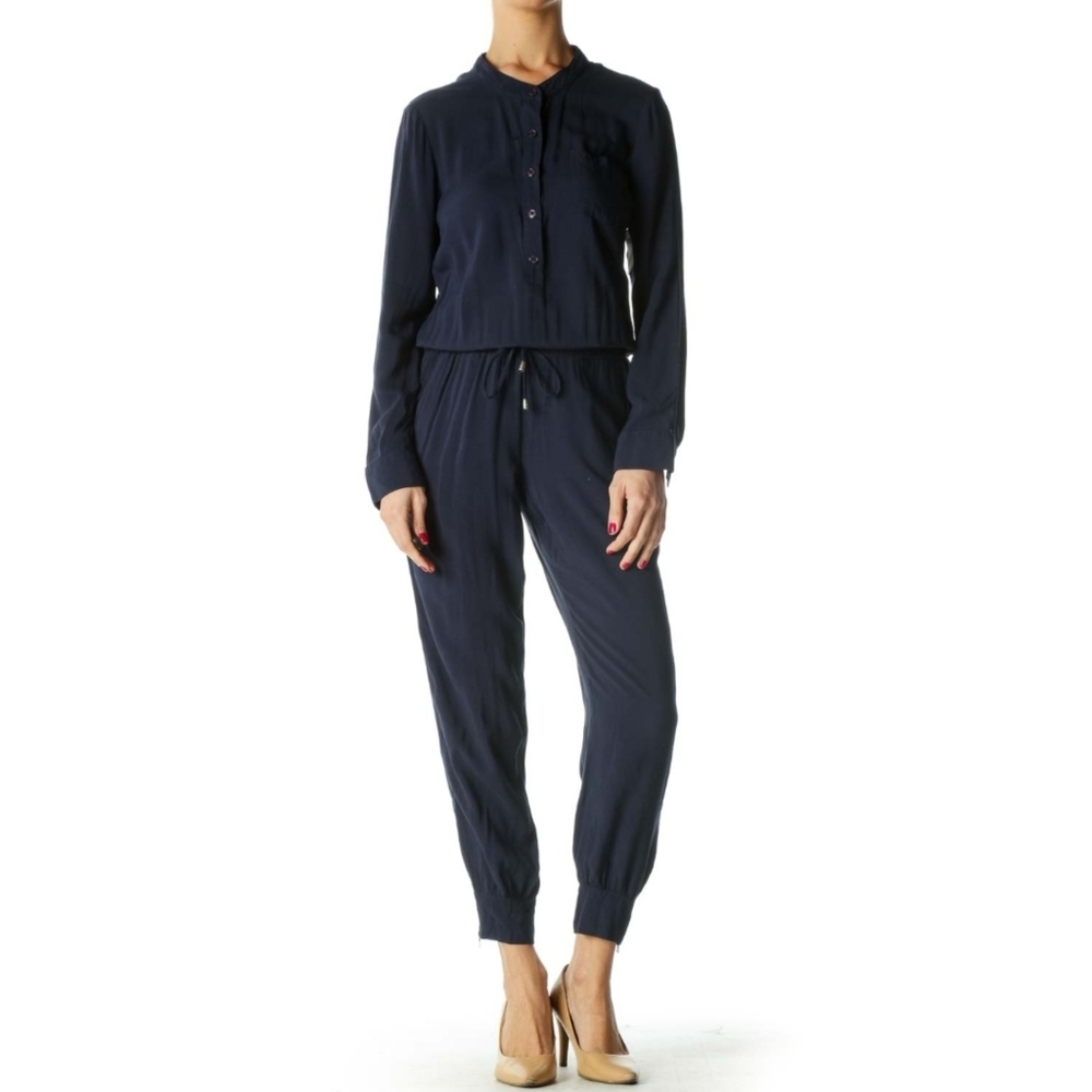 Splendid Chelsea Voile Jumpsuit, Size Large, Color Navy